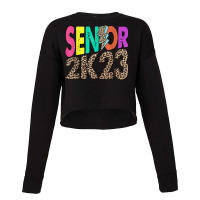 Senior 2k23 Leopard Lightning Bolt Class Of 2023 Graduation Cropped Sweater | Artistshot