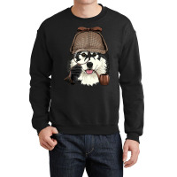 Detective Alaskan Malamute Spy Investigator Husky Dog Lover Crewneck Sweatshirt | Artistshot