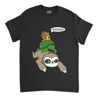 Sloth Turtle Snail Piggyback T Animal Running Wild Classic T-shirt | Artistshot