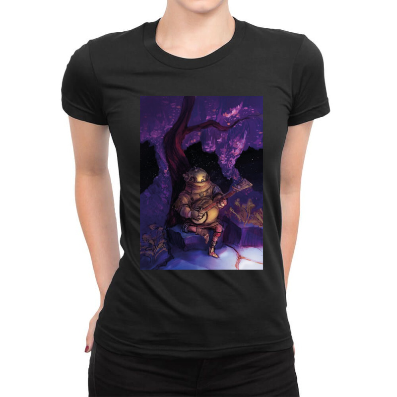 Outer Wilds Outer Wilds Outer Wilds Outer Wilds Outer Wilds Outer Wild Ladies Fitted T-Shirt by BERNARDMATTHEWS | Artistshot