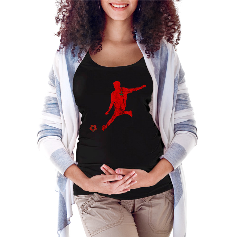 Morroco Moroccan Roots Moroccan Flag Moroccan Soccer Player Maternity Scoop Neck T-shirt by Ardor | Artistshot