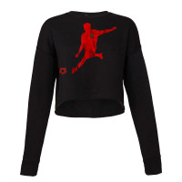 Morroco Moroccan Roots Moroccan Flag Moroccan Soccer Player Cropped Sweater | Artistshot