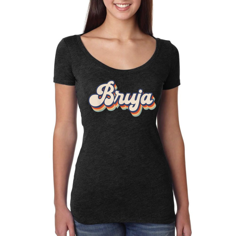 Bruja Latina Halloween Retro Style Women's Triblend Scoop T-shirt by Luxuriate | Artistshot