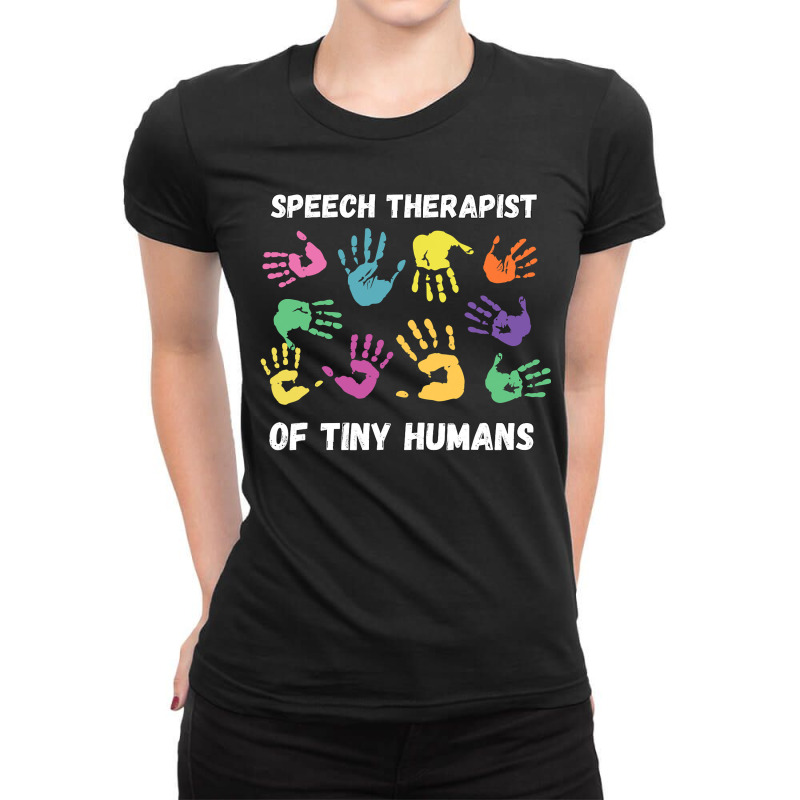 Slp Speech Language Pathology Therapist Ladies Fitted T-Shirt by trokeryth | Artistshot