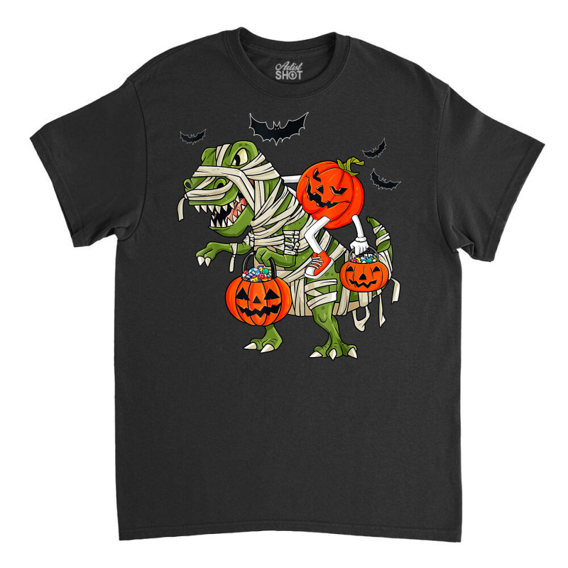 Halloween Jack O Lantern Riding Mummy Dinosaur Toddler Boys Classic T-shirt | Artistshot