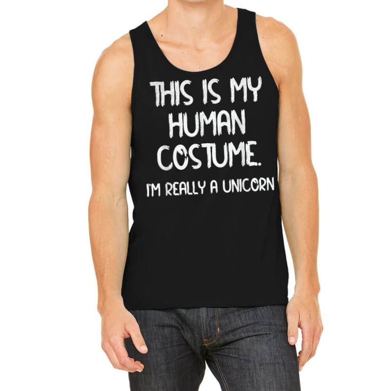 This Is My Human Costume Funny I'm A Unicorn Halloween Party Tank Top | Artistshot