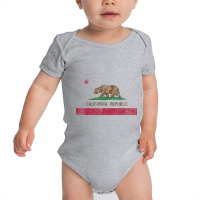 California Republic Flag State Vintage Fade Baby Bodysuit | Artistshot