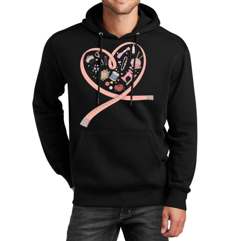 Womens Sewing Is My Heart  Quilting Loves Sewing Machines Unisex Hoodie | Artistshot