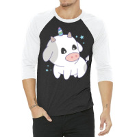 Unicorn T  Shirtcute Unicorn Cow T  Shirt 3/4 Sleeve Shirt | Artistshot