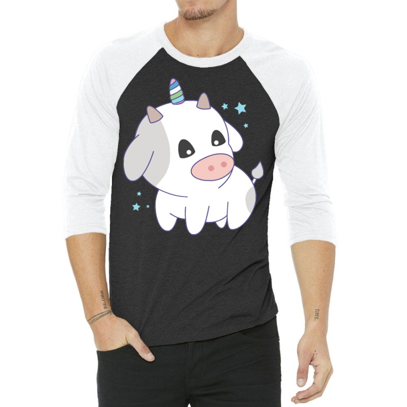 Unicorn T  Shirtcute Unicorn Cow T  Shirt 3/4 Sleeve Shirt | Artistshot