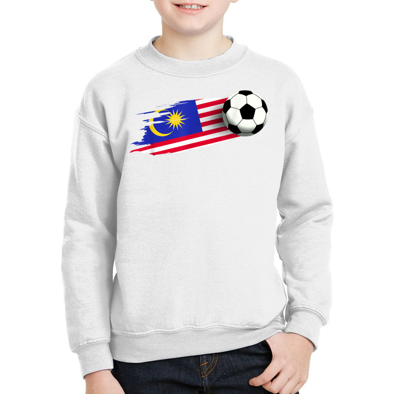 Malaysia Flag Jersey Malaysian Soccer Team Malaysian T Shirt Youth Sweatshirt by cm-arts | Artistshot