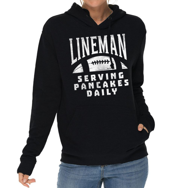 Offensive Lineman Serving Pancakes Daily Football Sport Gift Lightweight Hoodie | Artistshot