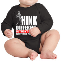 Chaplin   Think Different Raglan Baseball Tee Long Sleeve Baby Bodysuit | Artistshot