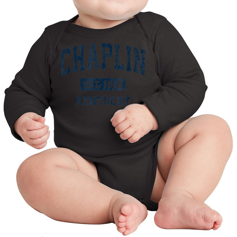 Chaplin Kentucky Ky Vintage Athletic Sports Design Long Sleeve Baby Bodysuit by Creed | Artistshot