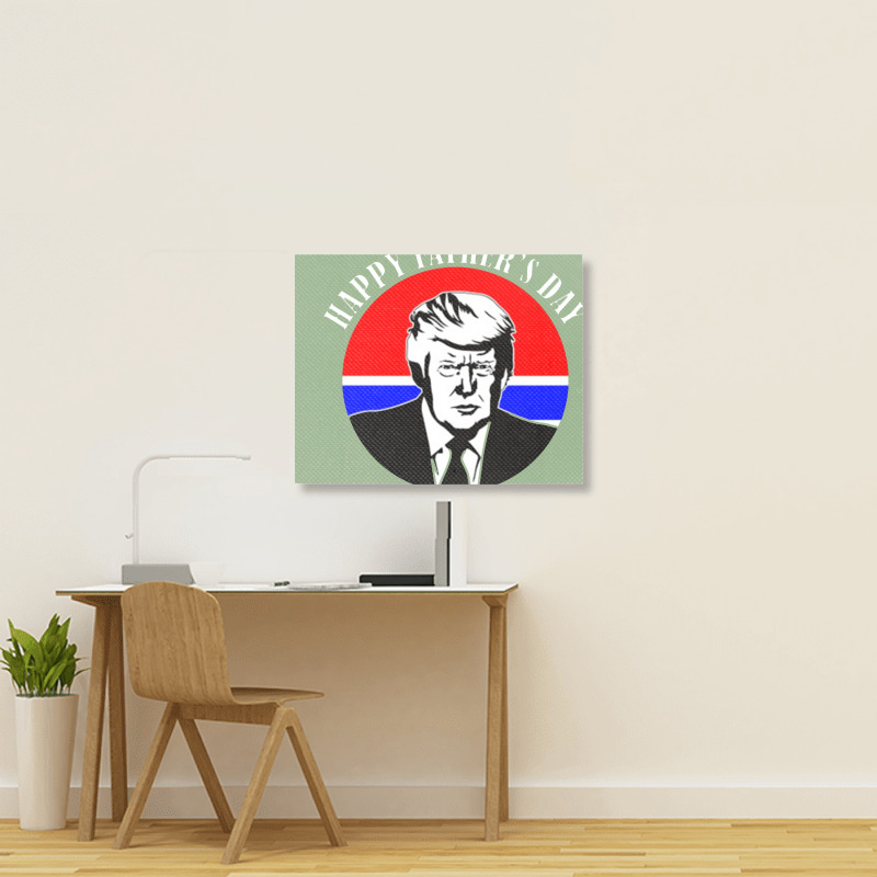 Trump Happy Fathers Day Landscape Canvas Print | Artistshot