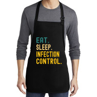 Vintage Retro Sunset Eat Sleep Infection Control T Shirt Medium-length Apron | Artistshot