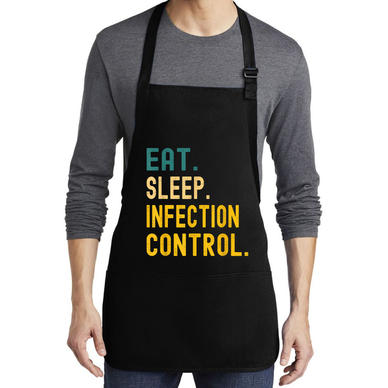 Vintage Retro Sunset Eat Sleep Infection Control T Shirt Medium-length Apron | Artistshot