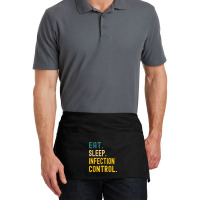 Vintage Retro Sunset Eat Sleep Infection Control T Shirt Waist Apron | Artistshot