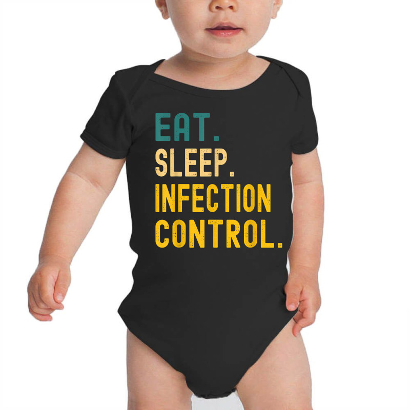 Vintage Retro Sunset Eat Sleep Infection Control T Shirt Baby Bodysuit | Artistshot