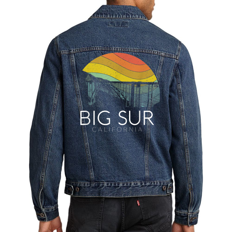 Big Sur California Beach Central Coast Retro Forest Camping T Shirt Men Denim Jacket by genze | Artistshot