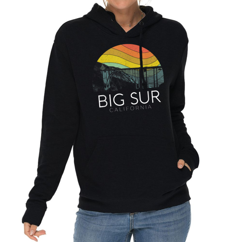 Big Sur California Beach Central Coast Retro Forest Camping T Shirt Lightweight Hoodie by genze | Artistshot