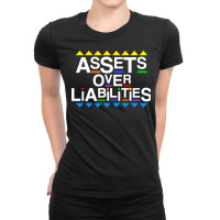 Assets Over Liabilities Accountant 80's 90's Style Pullover Hoodie Ladies Fitted T-shirt | Artistshot