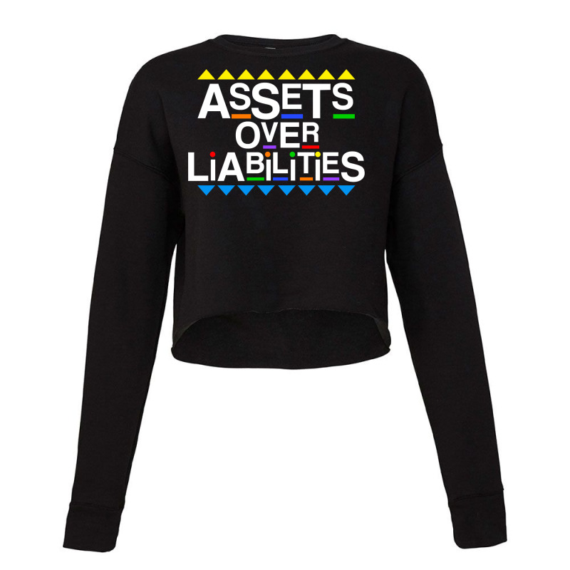 Assets Over Liabilities Accountant 80's 90's Style Pullover Hoodie Cropped Sweater by chicoavsmaydav | Artistshot