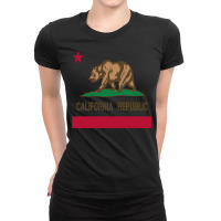 California Republic State Flag 1846 Vintage Hoodie Ladies Fitted T-shirt | Artistshot