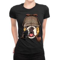 Detective American Bulldog Spy Investigator Bulldog Lover Ladies Fitted T-shirt | Artistshot