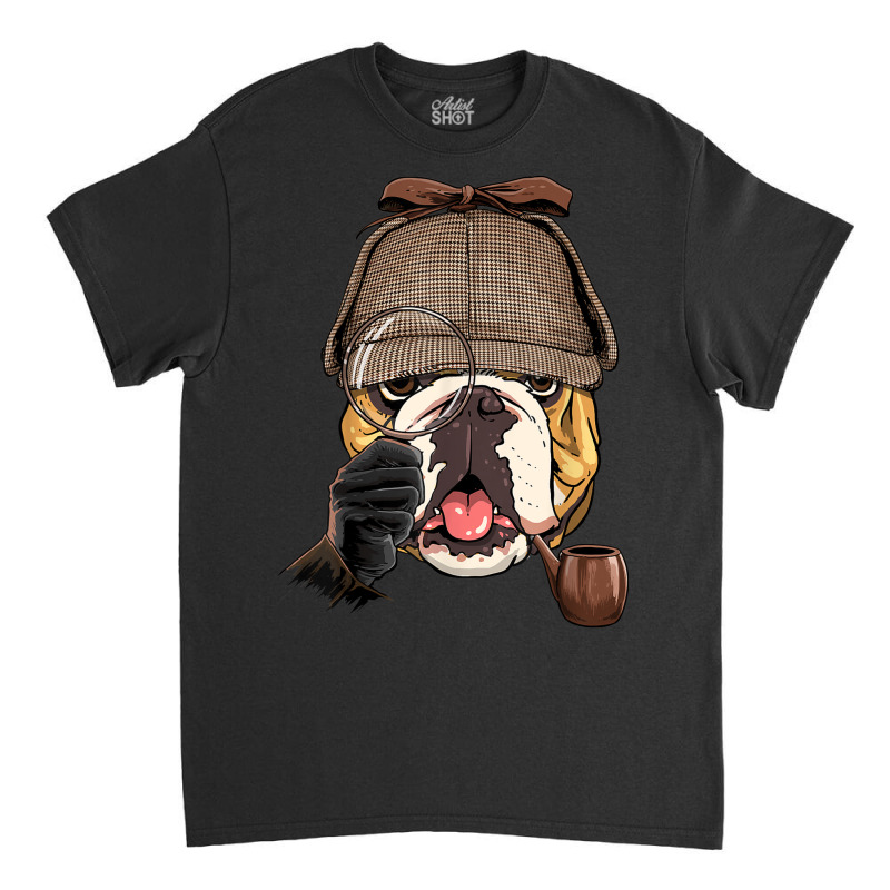 Detective American Bulldog Spy Investigator Bulldog Lover Classic T-shirt by Carnations | Artistshot