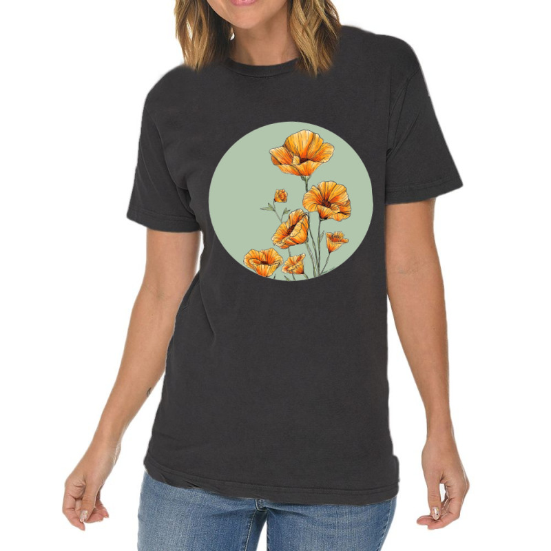 California Poppies Vintage T-shirt | Artistshot