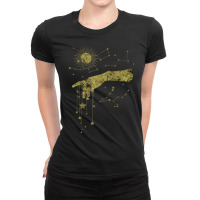 Gold Divine Hand, Celestial Magic, Stars And Space Galaxy T Shirt Ladies Fitted T-shirt | Artistshot