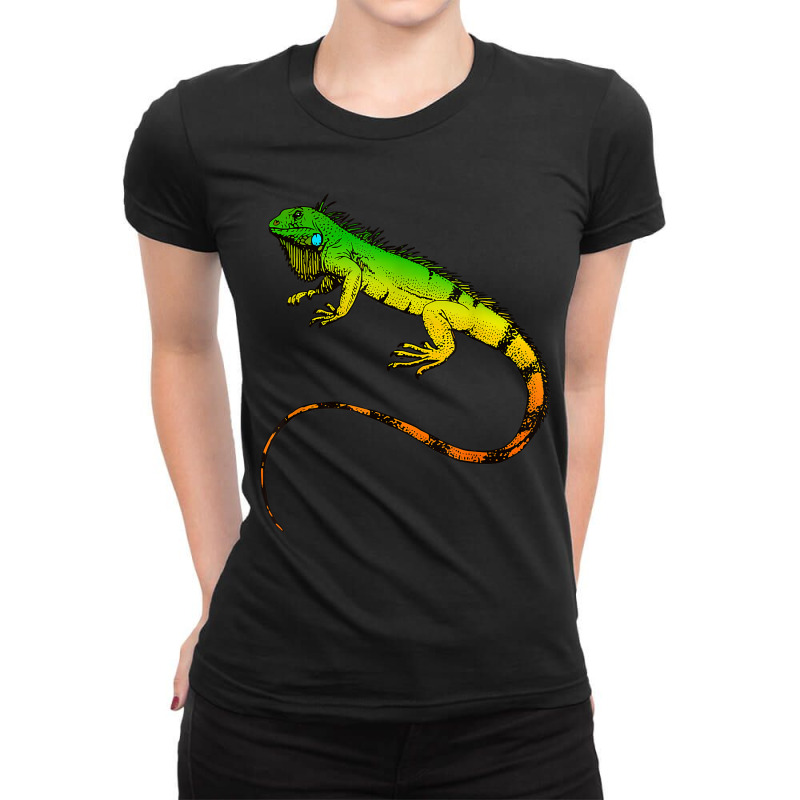 Vintage Retro Geckos Terraristic Day Gift Ladies Fitted T-Shirt by ArtistJanessa | Artistshot