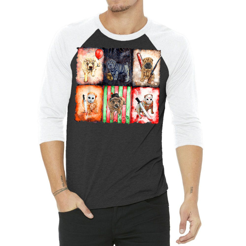 Ads Shar Pei Horror Halloween 3/4 Sleeve Shirt | Artistshot