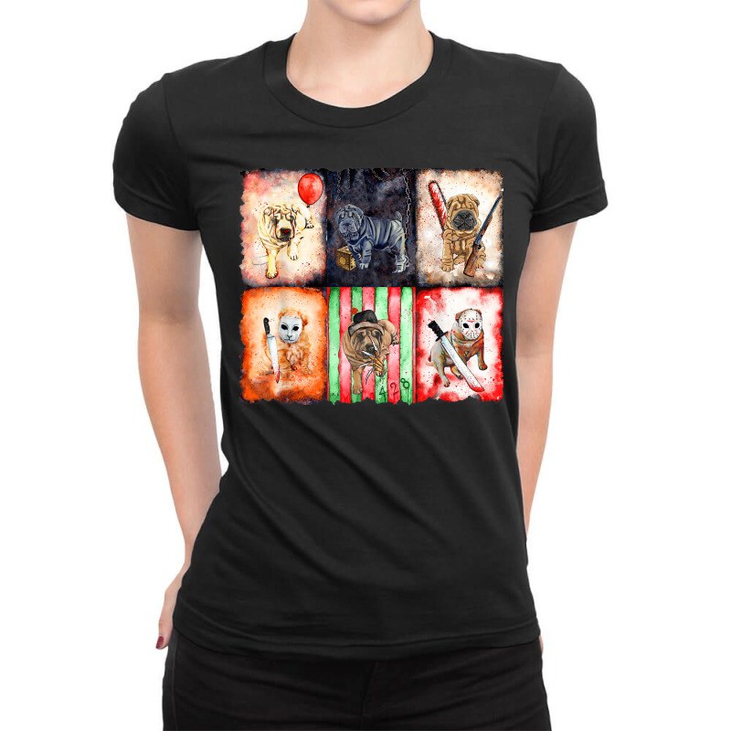 Ads Shar Pei Horror Halloween Ladies Fitted T-shirt | Artistshot