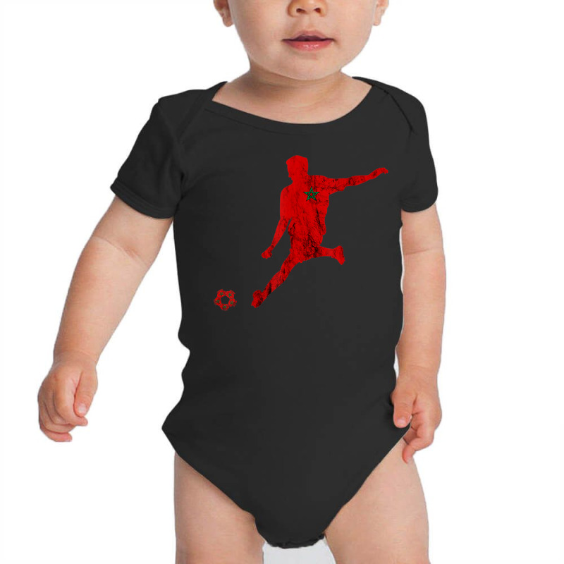 Morroco Moroccan Roots Moroccan Flag Moroccan Soccer Player Baby Bodysuit by Enviable | Artistshot