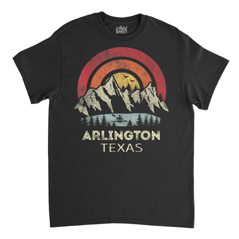 Arlington Texas Mountain Sunset Sunrise Kayaking Classic T-shirt by Color | Artistshot