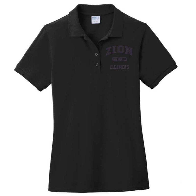 Zion Illinois Il Vintage State Athletic Style Ladies Polo Shirt by Clinical | Artistshot