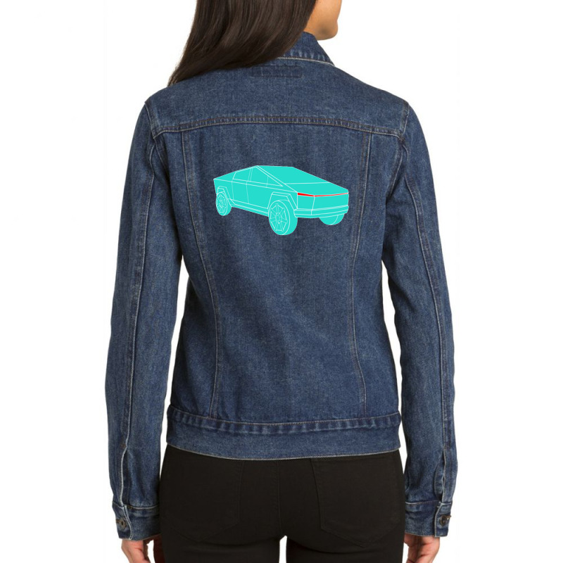 Cybertrucks Cyber Tech Futuristic Bulletproof Truck Auto Car Ladies Denim Jacket by cm-arts | Artistshot