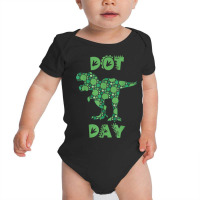 International Dot Day Green Polka Dot T Rex Dinosaur Kids Baby Bodysuit | Artistshot