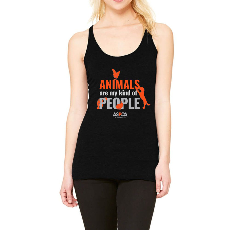 Aspca Animals Are My Kind Of People Dark Racerback Tank by King Davila | Artistshot