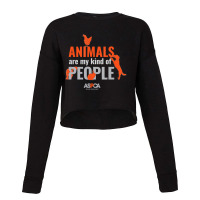 Aspca Animals Are My Kind Of People Dark Cropped Sweater | Artistshot