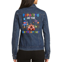 Papacito Of The Birthday Boy Ringmaster Circus Birthday Ladies Denim Jacket | Artistshot