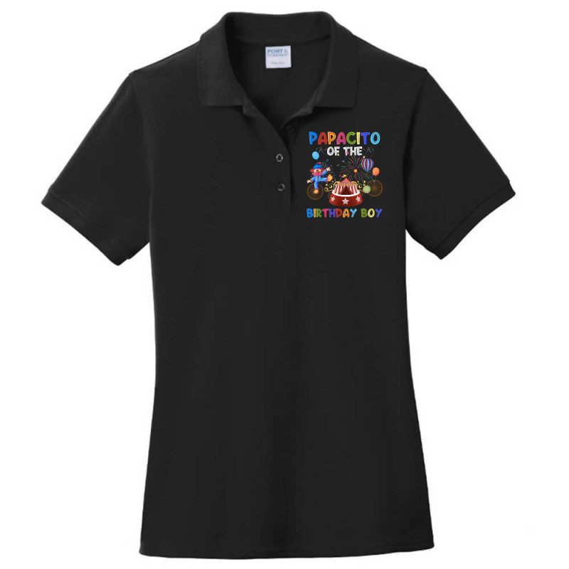 Papacito Of The Birthday Boy Ringmaster Circus Birthday Ladies Polo Shirt by Color | Artistshot