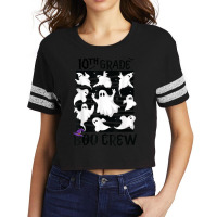 10th Grade Boo Crew Teacher Student Team Spooky Babe Ghost Scorecard Crop Tee | Artistshot