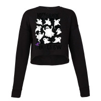 10th Grade Boo Crew Teacher Student Team Spooky Babe Ghost Cropped Sweater | Artistshot