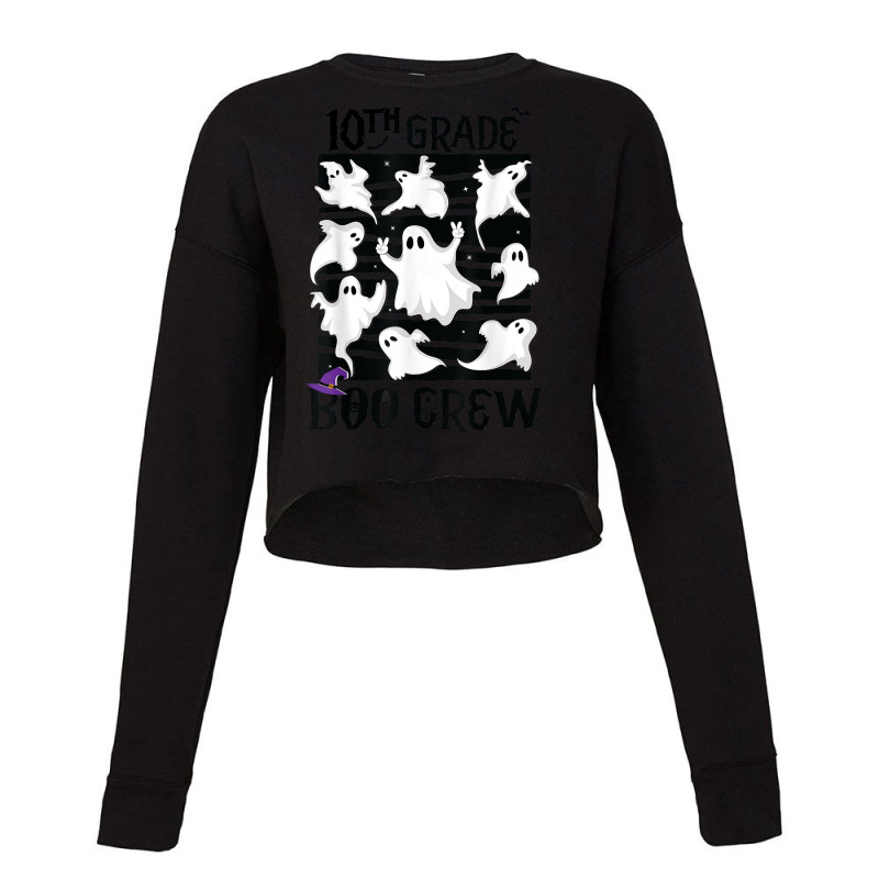 10th Grade Boo Crew Teacher Student Team Spooky Babe Ghost Cropped Sweater by Posh | Artistshot