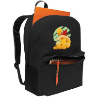 Cat Surfing Pizza In Cool Samurai Style Backpack | Artistshot