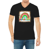 Countries Flags Latinx Boho Rainbow Hispanic Heritage Month V-neck Tee | Artistshot