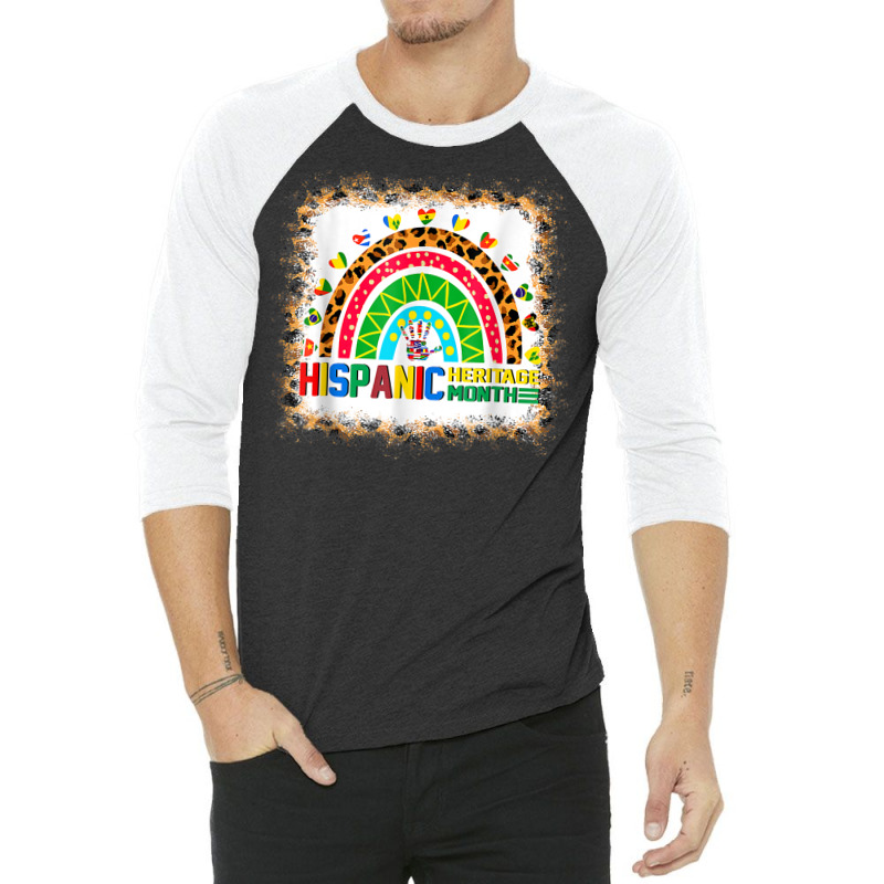 Countries Flags Latinx Boho Rainbow Hispanic Heritage Month 3/4 Sleeve Shirt by Amenity | Artistshot